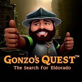 Official Slots logo: Gonzo's Quest by NetEnt at Trickz Casino